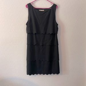 Black philosophy scalloped dress, Sleeveless, Size XL, NWT